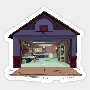 Cartoon Garage Sticker